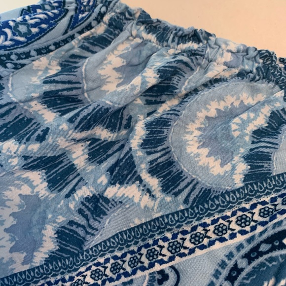 New Directions plus size 3x summery blue top with elastic top and ruffled sleeve - Picture 3 of 7